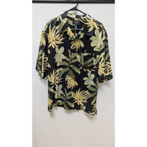 Bermuda Bay Black Hawaiian Button-Down Shirt